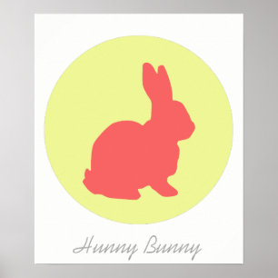 Hunny Bunny Funky A3 Poster