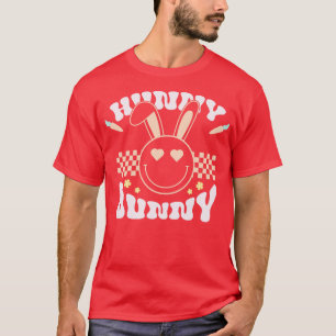 Hunny Bunny Smile Face Checkerboard Muster T-Shirt
