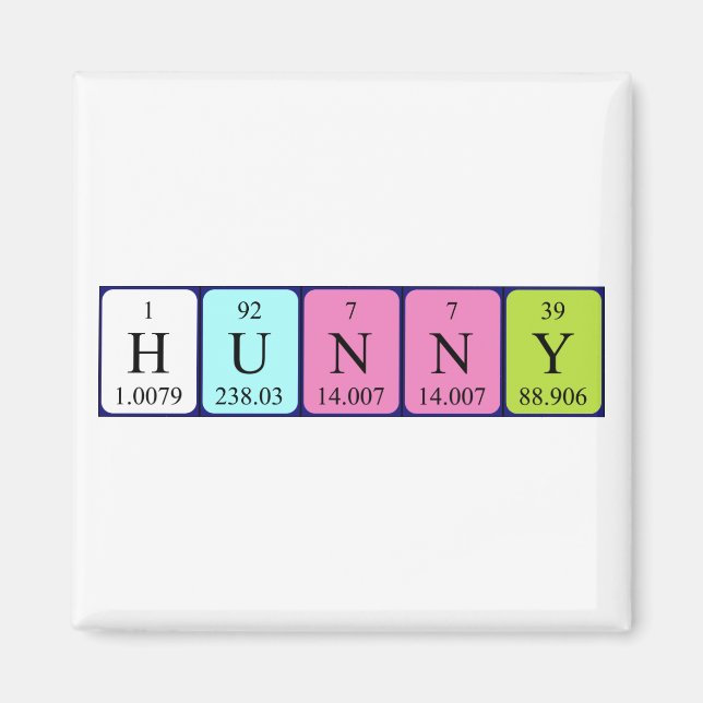 Hunny Peripherischer Name Magnet (Vorne)