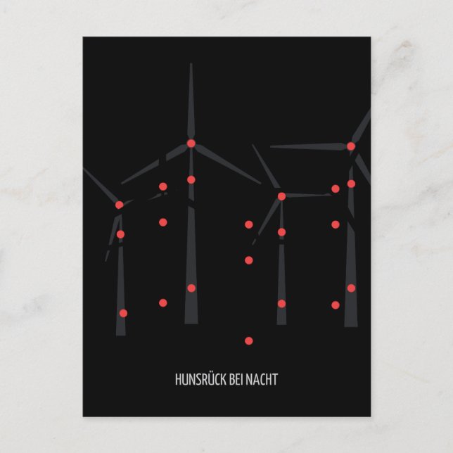 Hunsrück bei Nacht II Postkarte (Vorderseite)
