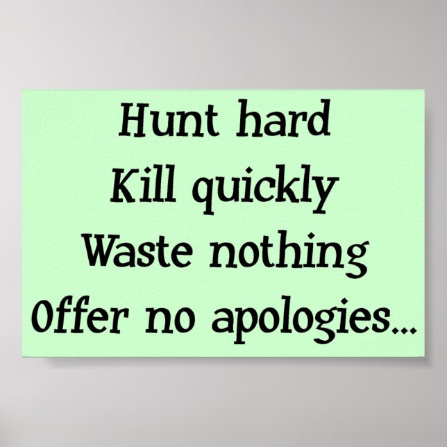 Hunt Hard Poster (Vorne)