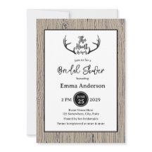 "Hunt is Over" Rustikale Antler Barnwood-Hochzeit