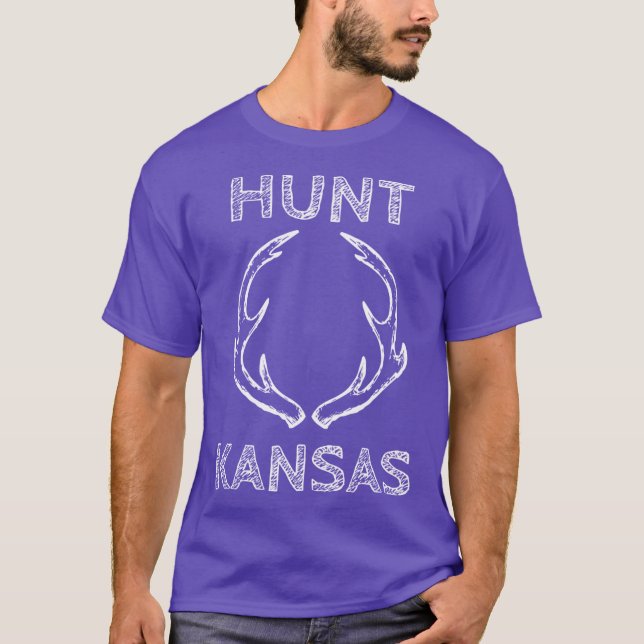 Hunt Kansas Deer Hunting design for Hunting Lovers T-Shirt (Vorderseite)