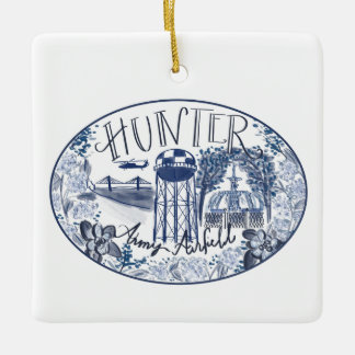 Hunter Army Airfield Chinoiserie Weihnachtsnachtsn Keramikornament