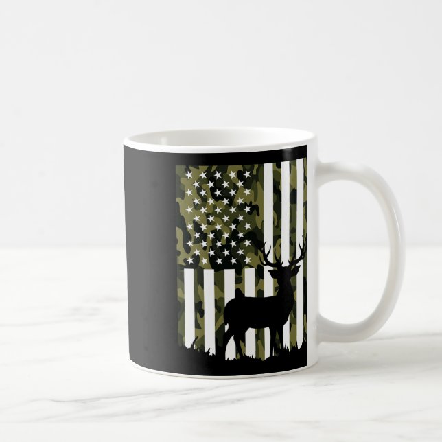 Hunter Camouflage Jagd Buck Elk American F Kaffeetasse (Rechts)