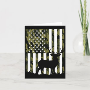 Hunter Camouflage Jagd Buck Elk American F Karte