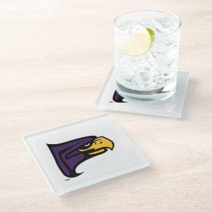 Hunter College Hawk Profil Maskottchen Glasuntersetzer