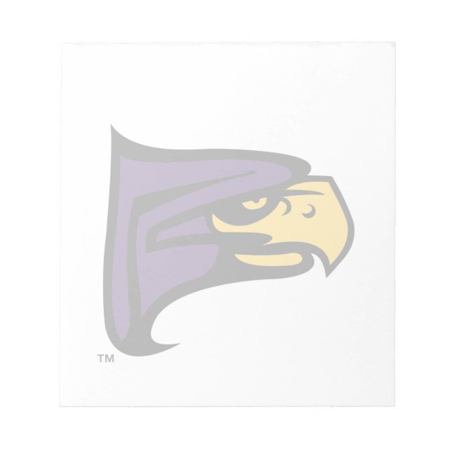 Hunter College Hawk Profil Maskottchen Notizblock (Vorderseite)