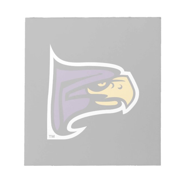 Hunter College Hawk Profil Maskottchen Notizblock (Vorderseite)
