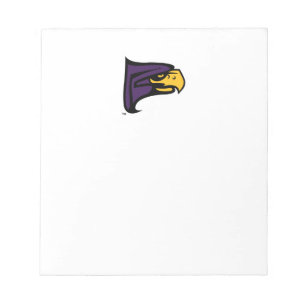 Hunter College Hawk Profil Maskottchen Notizblock