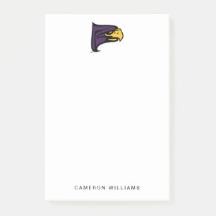 Hunter College Hawk Profil Maskottchen Post-it Klebezettel