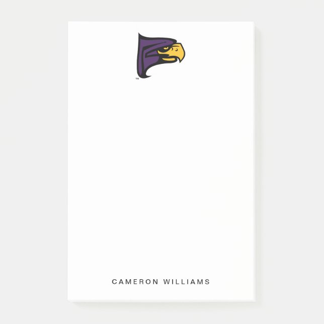 Hunter College Hawk Profil Maskottchen Post-it Klebezettel (Vorderseite)