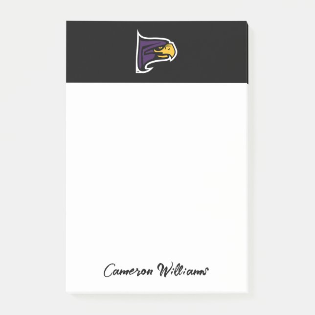 Hunter College Hawk Profil Maskottchen Post-it Klebezettel (Vorderseite)