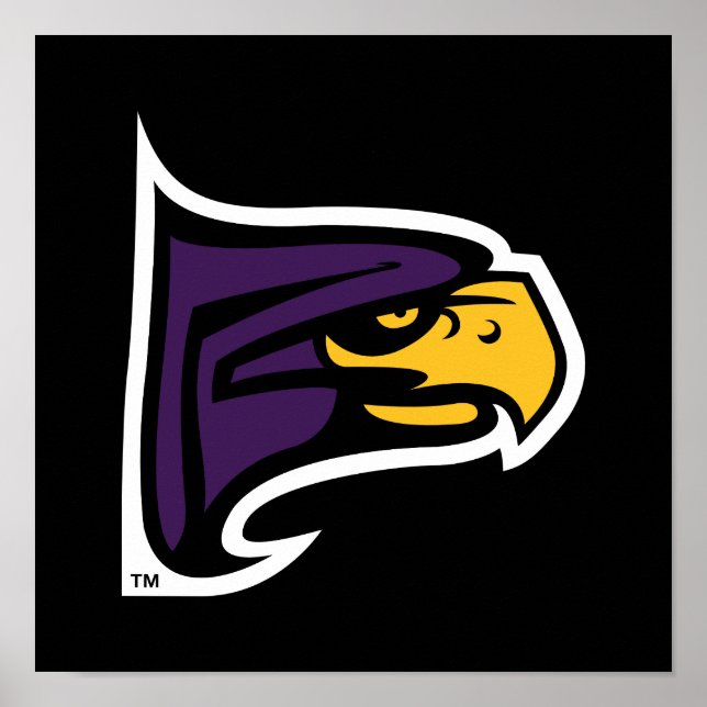 Hunter College Hawk Profil Maskottchen Poster (Vorne)