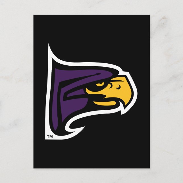 Hunter College Hawk Profil Maskottchen Postkarte (Vorderseite)