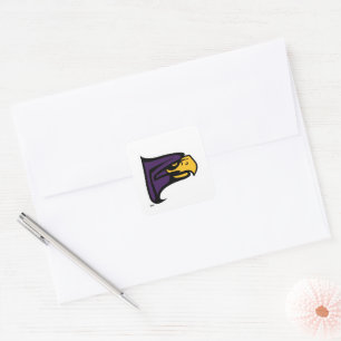Hunter College Hawk Profil Maskottchen Quadratischer Aufkleber