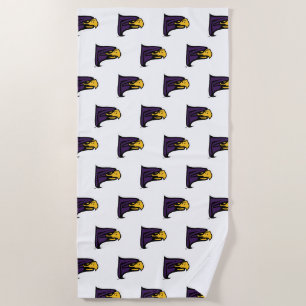 Hunter College Hawk Profil Maskottchen Strandtuch