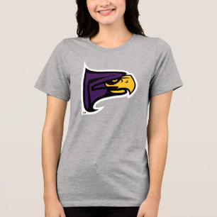 Hunter College Hawk Profil Maskottchen Tri-Blend Shirt