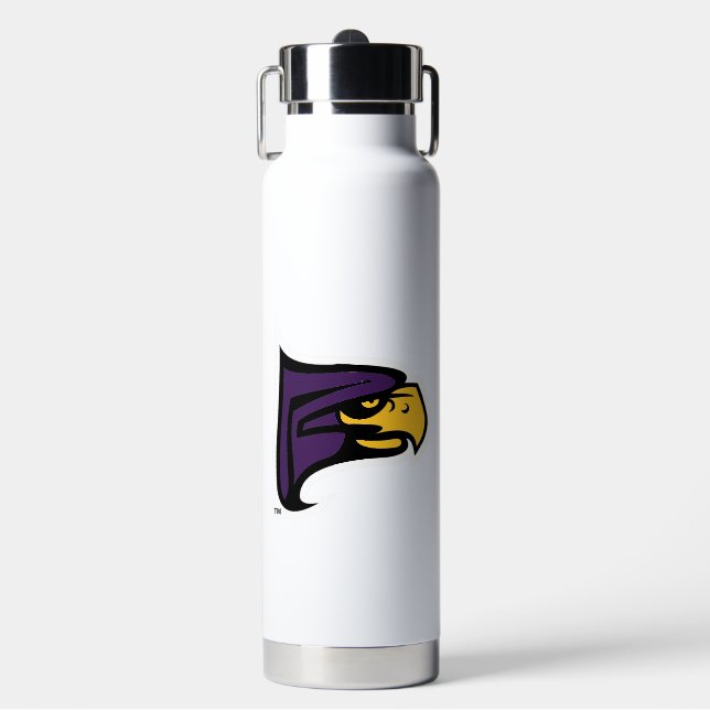 Hunter College Hawk Profil Maskottchen Trinkflasche (Vorderseite)