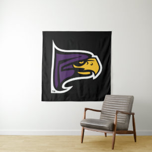 Hunter College Hawk Profil Maskottchen Wandteppich