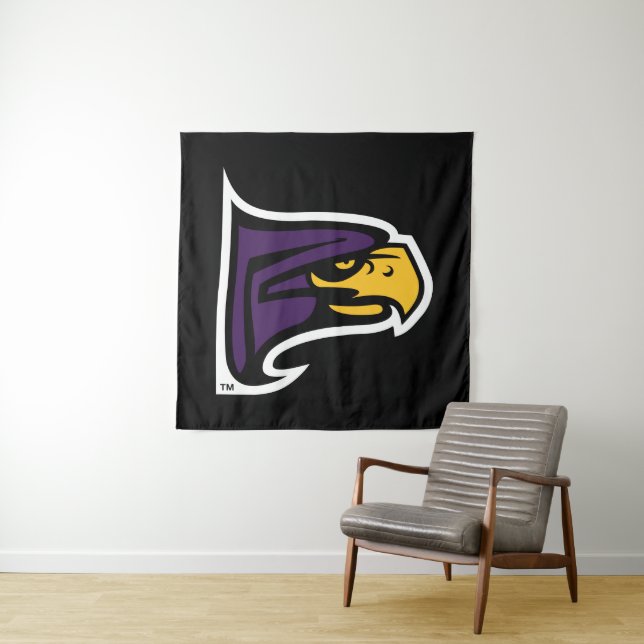 Hunter College Hawk Profil Maskottchen Wandteppich (Beispiel)