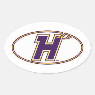 Hunter College Hawks Athletik-Logo Ovaler Aufkleber