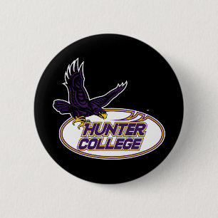 Hunter College Hawks Maskottchen Button
