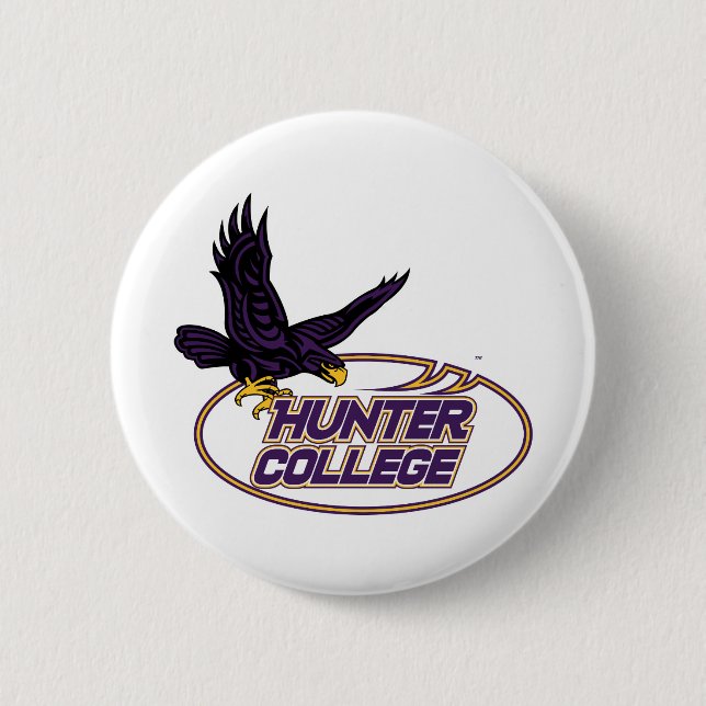 Hunter College Hawks Maskottchen Button (Vorderseite)