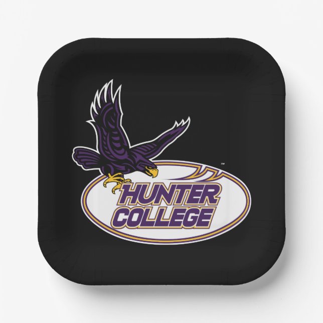 Hunter College Hawks Maskottchen Pappteller (Vorderseite)
