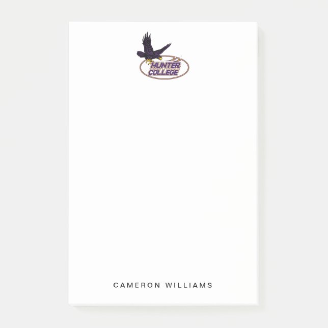 Hunter College Hawks Maskottchen Post-it Klebezettel (Vorderseite)