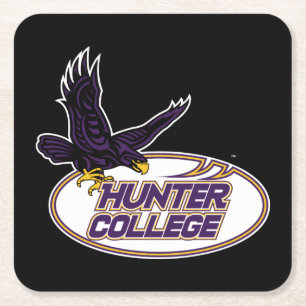 Hunter College Hawks Maskottchen Rechteckiger Pappuntersetzer