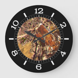 Hunter Fall Nature Camouflage Painting Dial auf ei Große Wanduhr