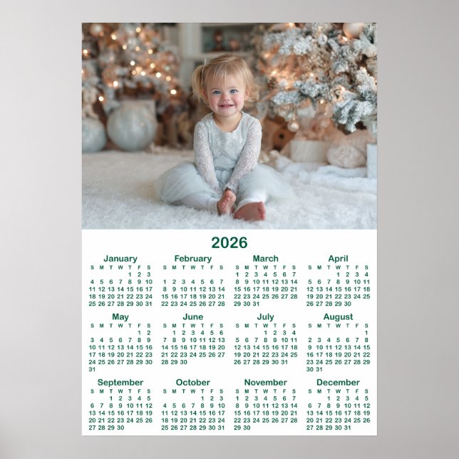 Hunter Green 2026 Photo Calendar 20x28 Poster (Vorne)