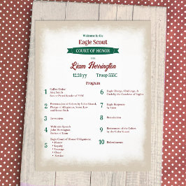 Hunter Green and Burgundy Scout Program Flyer