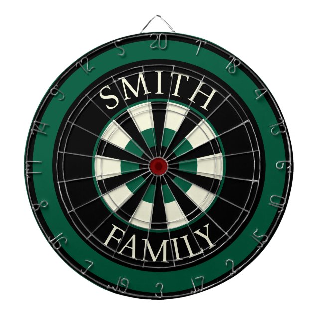 Hunter Green Black Personalisiert Dart Board Dartscheibe (vorne)