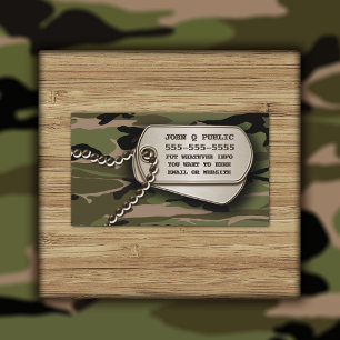 Hunter Green Camouflage Dog Tags