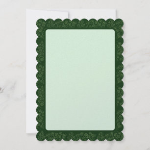 Hunter Green CurlyQue Weihnachtsbaumen Feiertagskarte