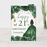Hunter Green Dress Dark Skin Princess Birthday