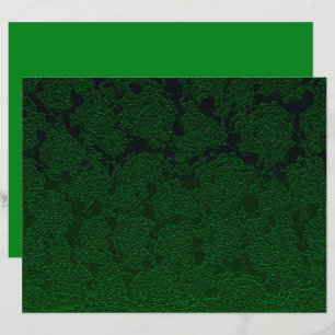 Hunter Green Elegant Design Sukkulent Muster