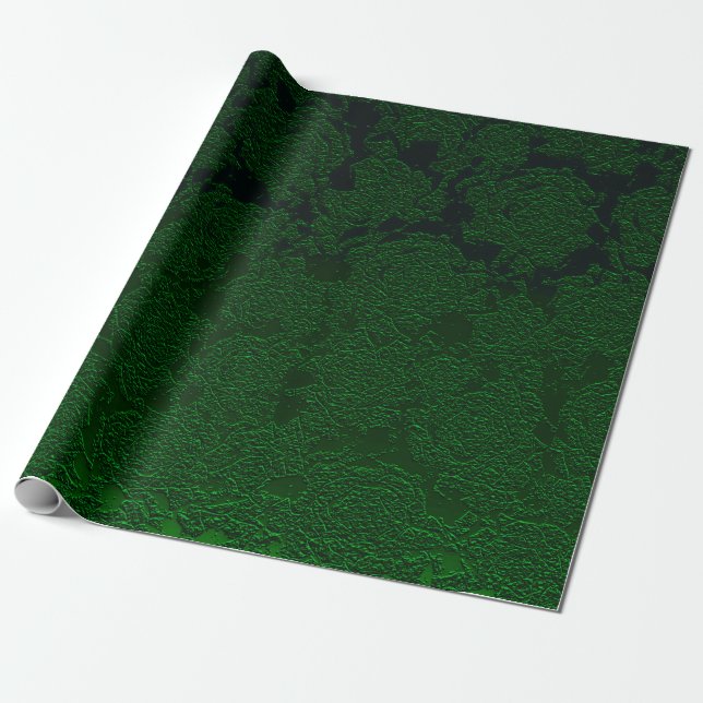 Hunter Green Elegant Design Sukkulent Muster Geschenkpapier (Ungerollt)