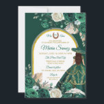 Hunter Green Floral Princess Quinceañera Einladung<br><div class="desc">Einladung von Hunter Green,  Prinzessin Quinceañera</div>