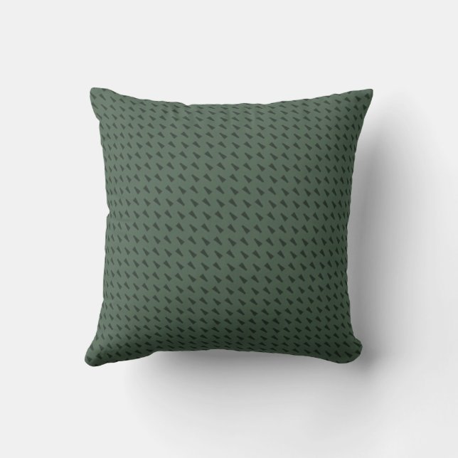Hunter Green Geometric Throw Kissen (Rückseite)