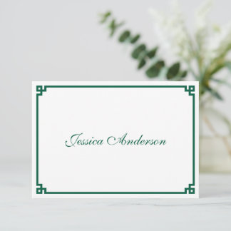 Hunter Green griechische Grenz-Hochzeitssemme-Plat