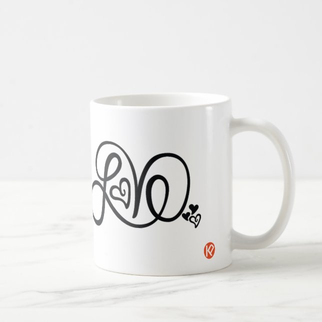 Hunter Green Liebe Ringer Tasse mit KP Logo (Rechts)