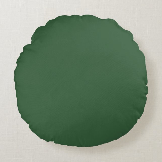 Hunter Green Round Pillow Rundes Kissen (Vorderseite)