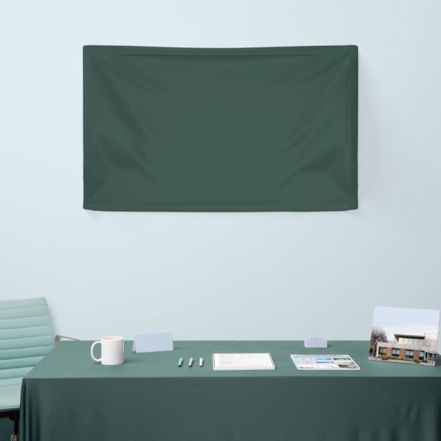 Hunter Green Solid Color Banner (Messeveranstaltung)