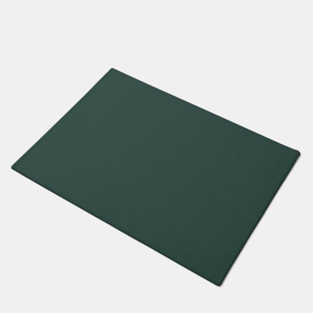 Hunter Green Solid Color Fußmatte (Schrägansicht)