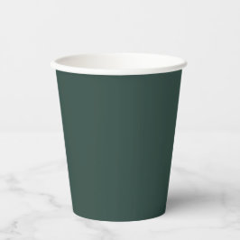 Hunter Green Solid Color Pappbecher