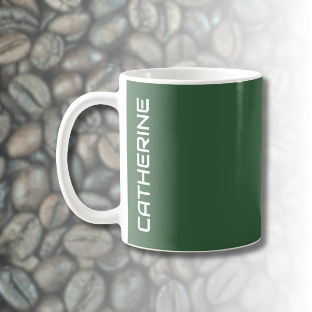 Hunter Green Solid Color Personalisiert Kaffeetasse (Von Creator hochgeladen)
