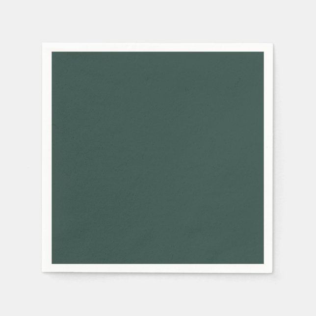 Hunter Green Solid Color Serviette (Vorderseite)